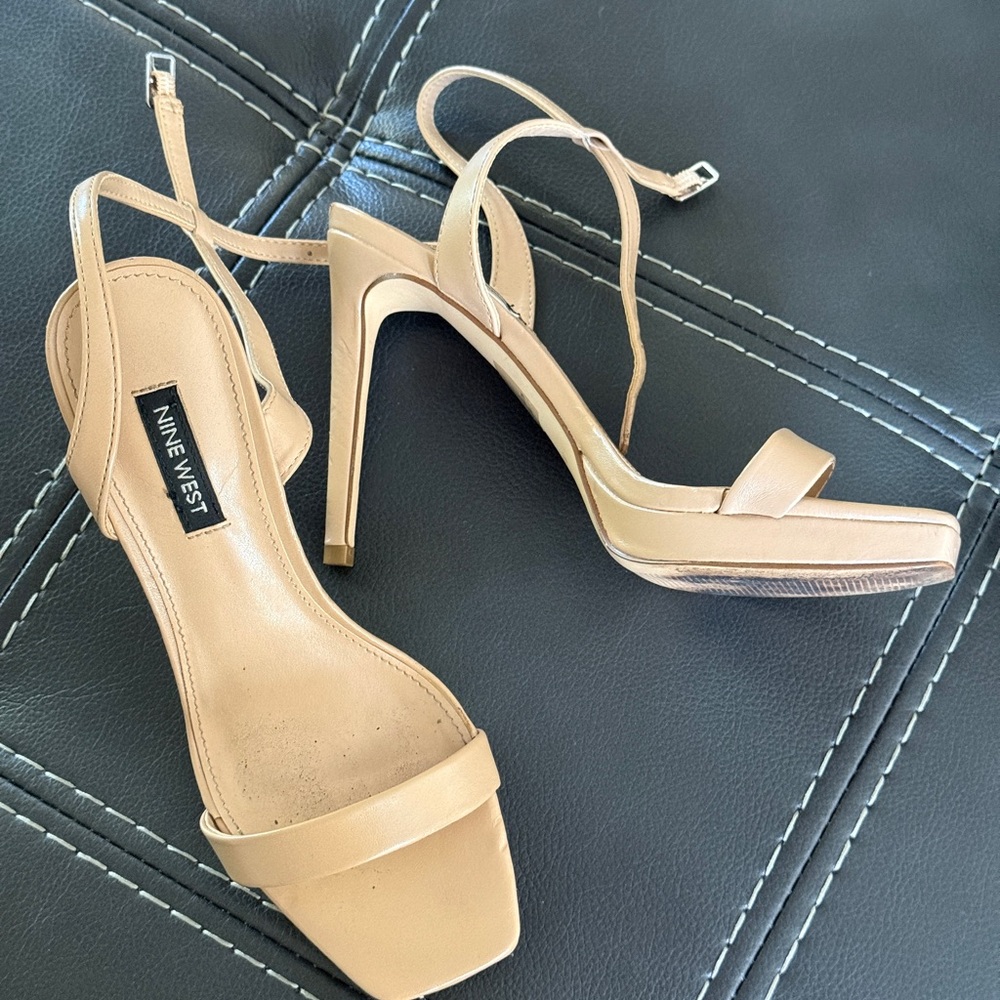 Nine West Women's Nude Strappy High Heel Sandals
